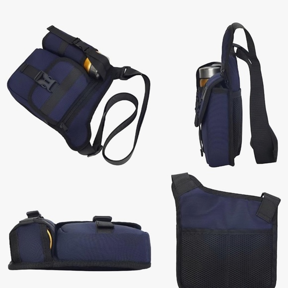 Stylish and functional navy blue crossbody bag for hiking - Picture 2 of 4